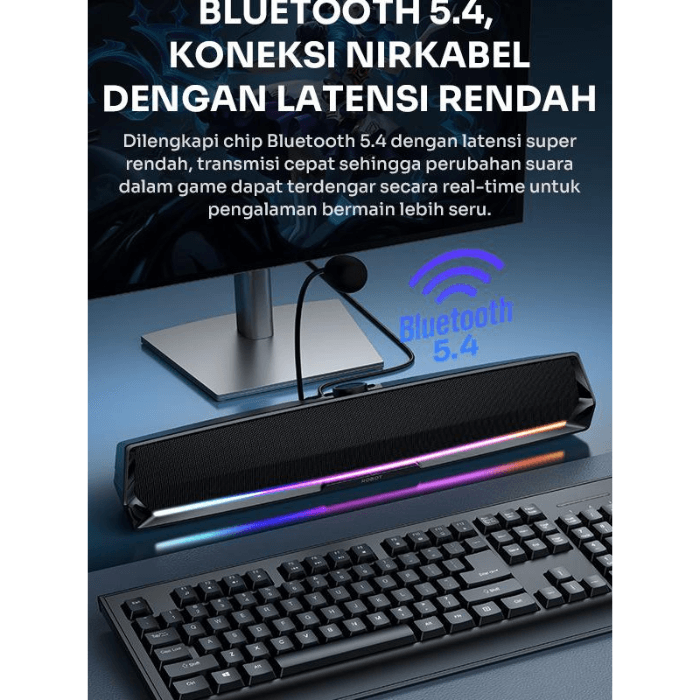 SPEAKER ROBOT WIRELESS SOUNDBAR RS500 BLUETOOTH 5.4 WITH MICROPHONE