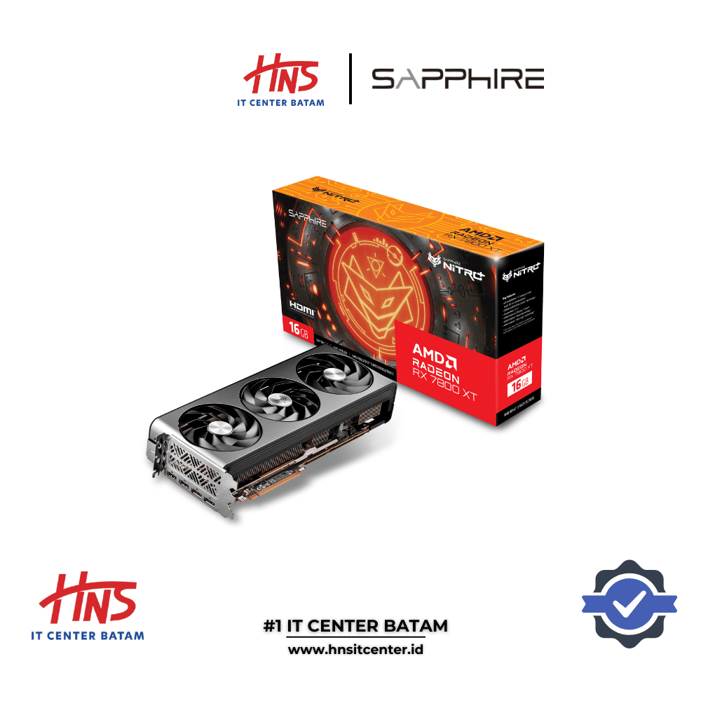 VGA CARD SAPPHIRE NITRO+ RX 7800 XT 16GB GAMING OC DUAL GDDR6