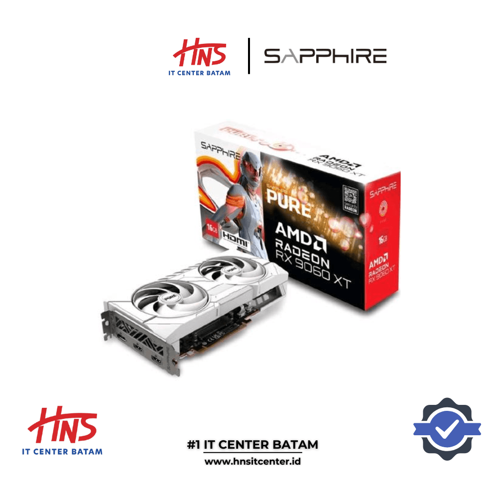 VGA CARD SAPPHIRE RX 9060 XT PURE AMD RADEON 16GB OC DUAL GDDR6