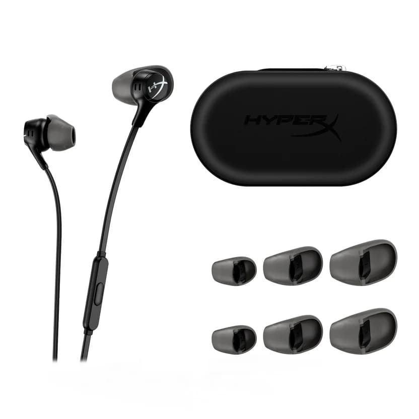 EARPHONE HYPERX CLOUD EARBUDS II WITH FREE POUCH 3.5mm AUDIO JACK