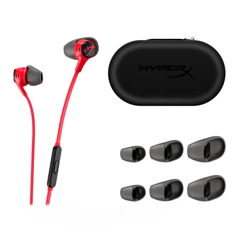 EARPHONE HYPERX CLOUD EARBUDS II WITH FREE POUCH 3.5mm AUDIO JACK