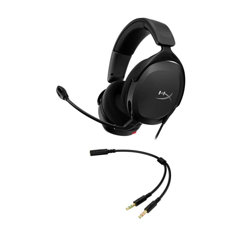 HEADSET HYPERX CLOUD STINGER 2 CORE WIRED GAMING HEADSET 3.5mm AUDIO JACK FREE SPLITTER