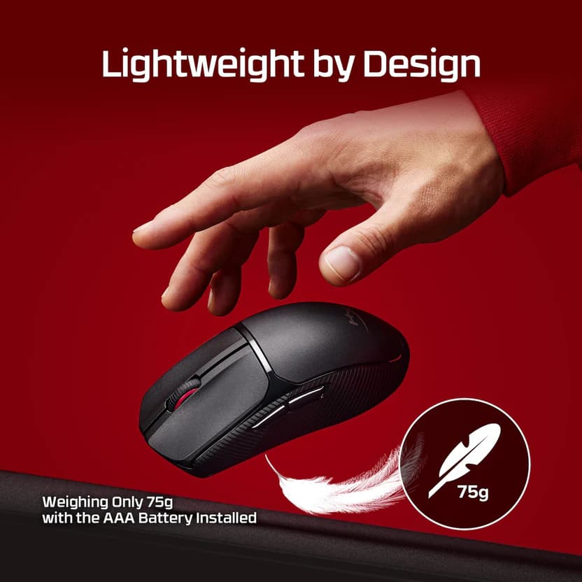 MOUSE HYPERX PULSEFIRE FUSE WIRELESS GAMING MOUSE TRI-CONNECTION 6 BUTTONS