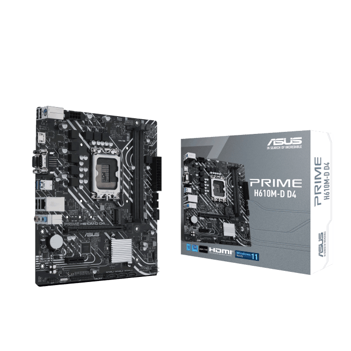 MOTHERBOARD ASUS PRIME H610M-D D4 LGA1700 DDR4 - mATX