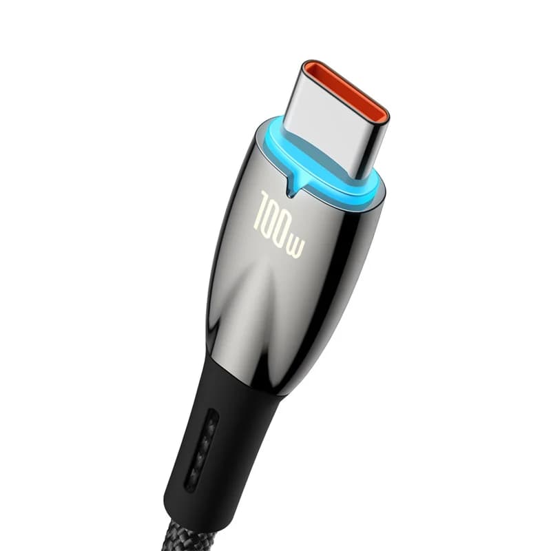 BASEUS GLIMMER FAST CHARGING DATA CABLE USB-A TO USB-C 100W - (CADH000401 / CADH000402)
