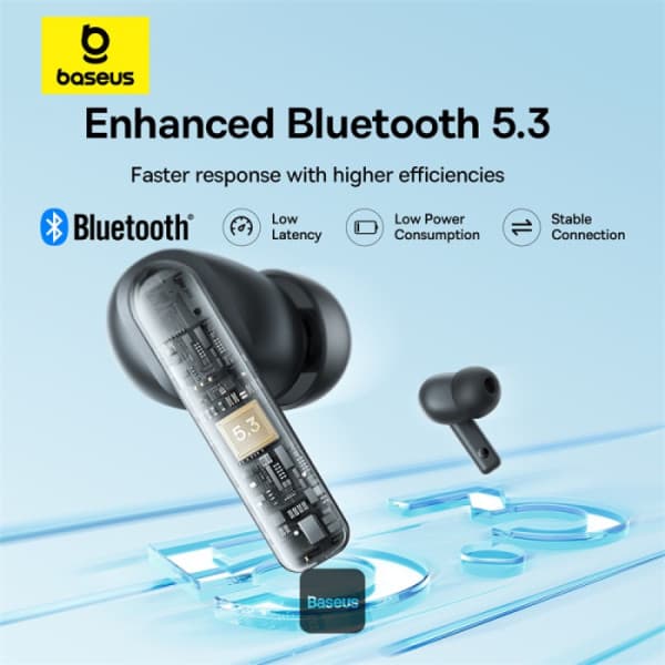 BASEUS TWS BOWIE E17 EARPHONES WITH DUAL MIC ENC & PUNCHY BASS
