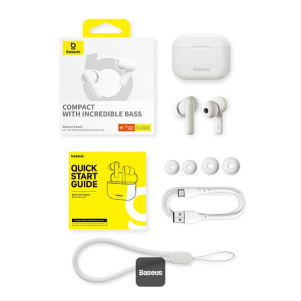 BASEUS TWS BOWIE E17 EARPHONES WITH DUAL MIC ENC & PUNCHY BASS