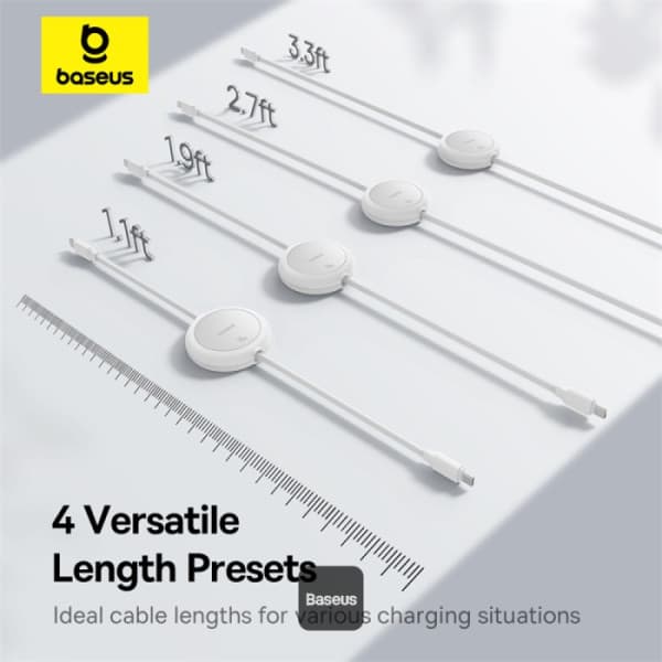 BASEUS FREE2PULL MINI CHARGING CABLE USB-C TO USB-C 60W FAST CHARGING 1M - (P10364500111-01 / P10364500211-01 / P10364500311-01)