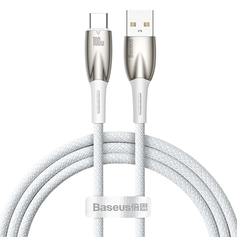 BASEUS GLIMMER FAST CHARGING DATA CABLE USB-A TO USB-C 100W - (CADH000401 / CADH000402)