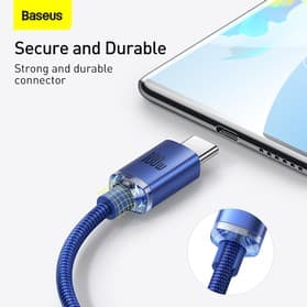 BASEUS CRYSTAL SHINE SERIES FAST CHARGING DATA CABLE USB-A TO TYPE-C 100W 1.2m - (CAJY000403)