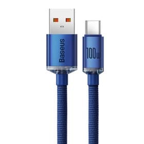 BASEUS CRYSTAL SHINE SERIES FAST CHARGING DATA CABLE USB-A TO TYPE-C 100W 1.2m - (CAJY000403)