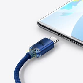 BASEUS CRYSTAL SHINE SERIES FAST CHARGING DATA CABLE USB-A TO TYPE-C 100W 1.2m - (CAJY000403)