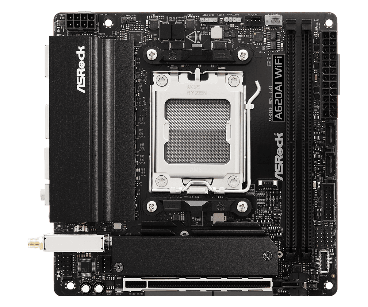 MOTHERBOARD ASROCK A620AI WiFi DDR5 AM5 - mITX