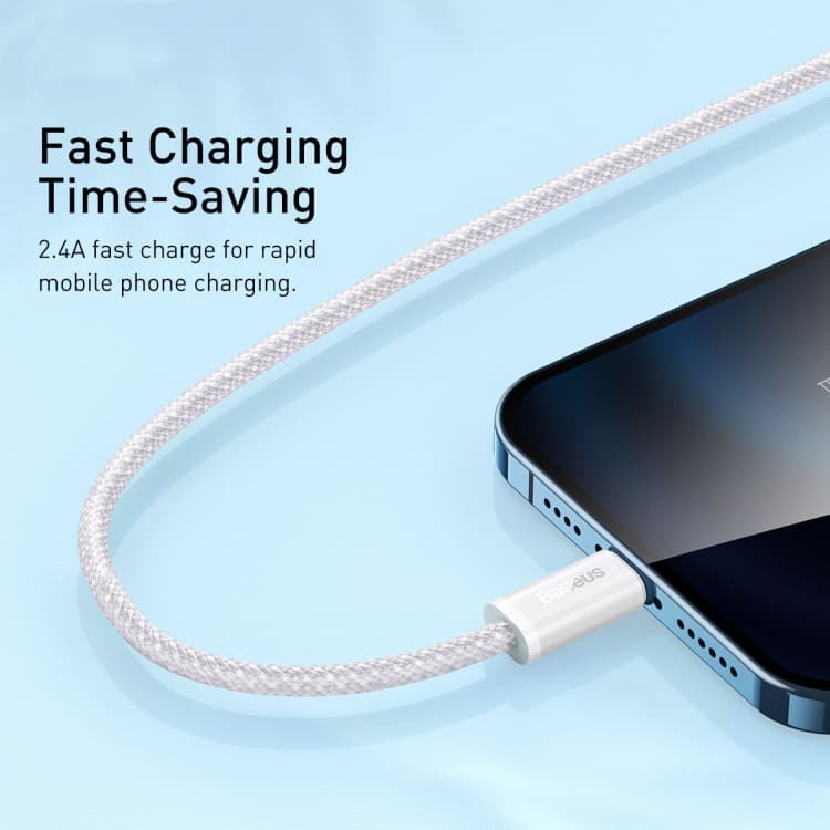 BASEUS KABEL DYNAMIC SERIES 2.4A USB-A TO LIGHTNING 1M - (CALD000402 / CALD000403)