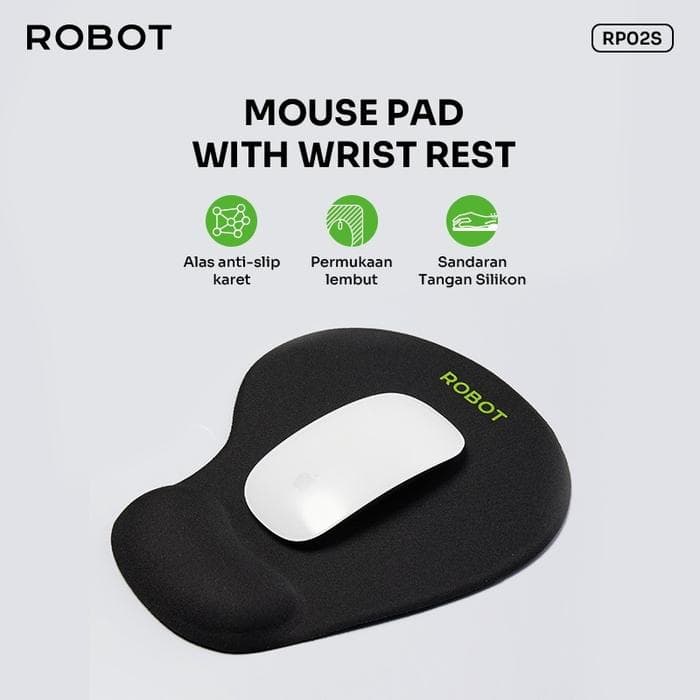 MOUSEPAD ROBOT RP02S BLACK 18cm x 22cm