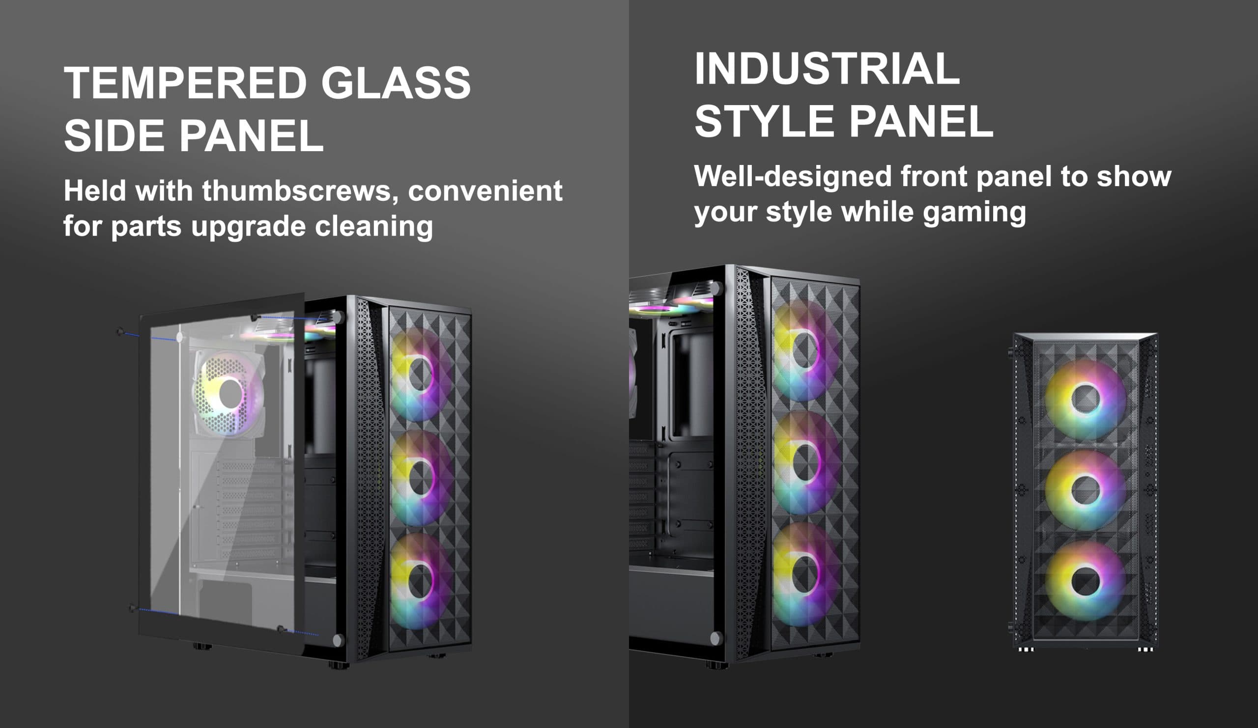 CASING VENOMRX MYSTRA FIXED-RGB MID TOWER - ATX