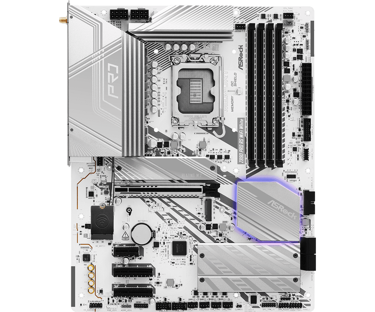 MOTHERBOARD ASROCK Z890 PRO RS WIFI WHITE LGA1851 DDR5 - ATX