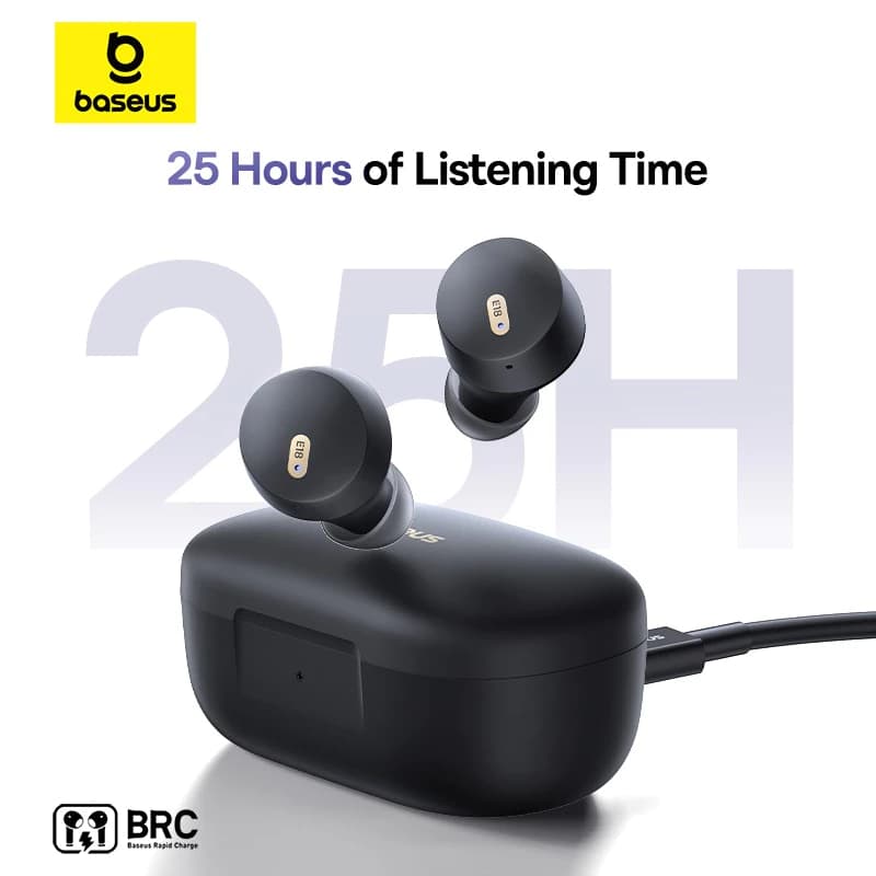 BASEUS TWS BOWIE E18 TRUE WIRELESS EARPHONE 25H-LISTENING IPX4 ENC