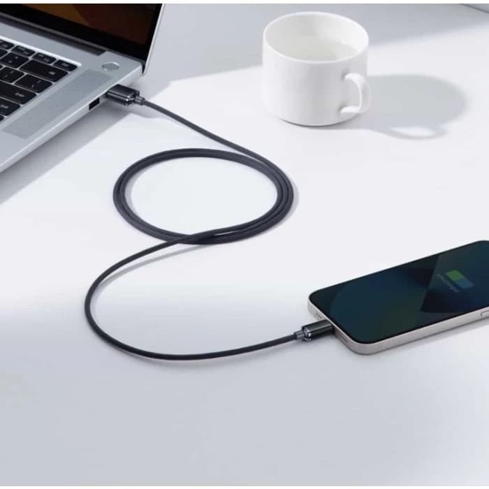 BASEUS KABEL CRYSTAL SHINE SERIES FAST CHARGING DATA USB-A TO LIGHTNING 2.4A 1.2m - (CAJY000001 / CAJY000003)