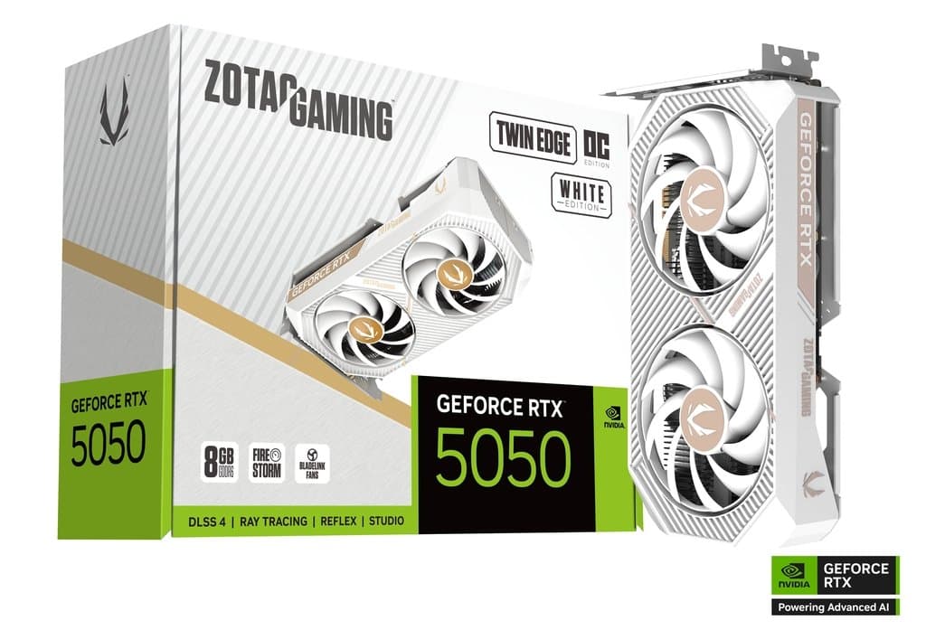VGA CARD ZOTAC RTX 5050 8GB TWIN EDGE WHITE OC EDITION GDDR6