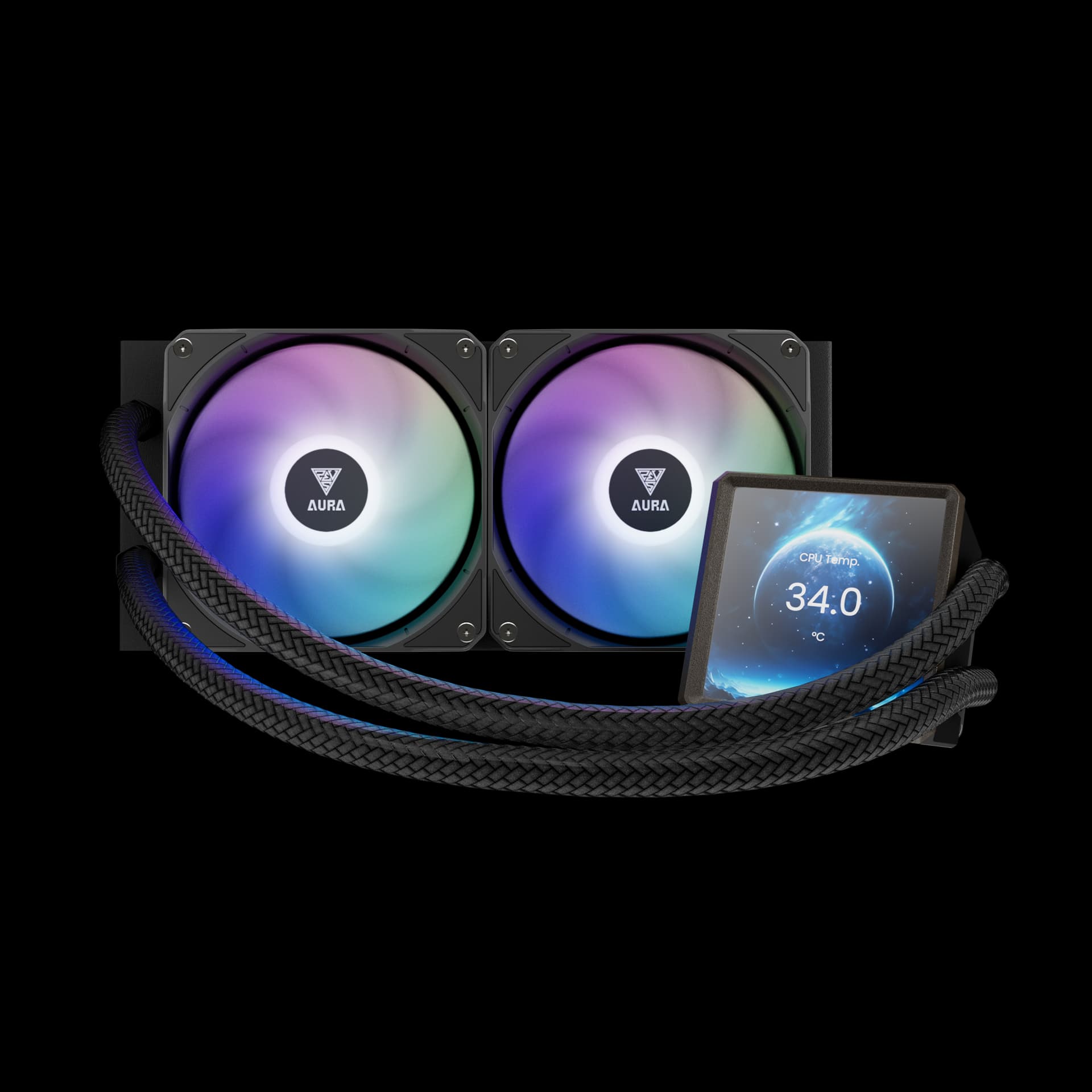 LIQUID COOLER GAMDIAS AURA GL240 LCD 480x480 60Hz