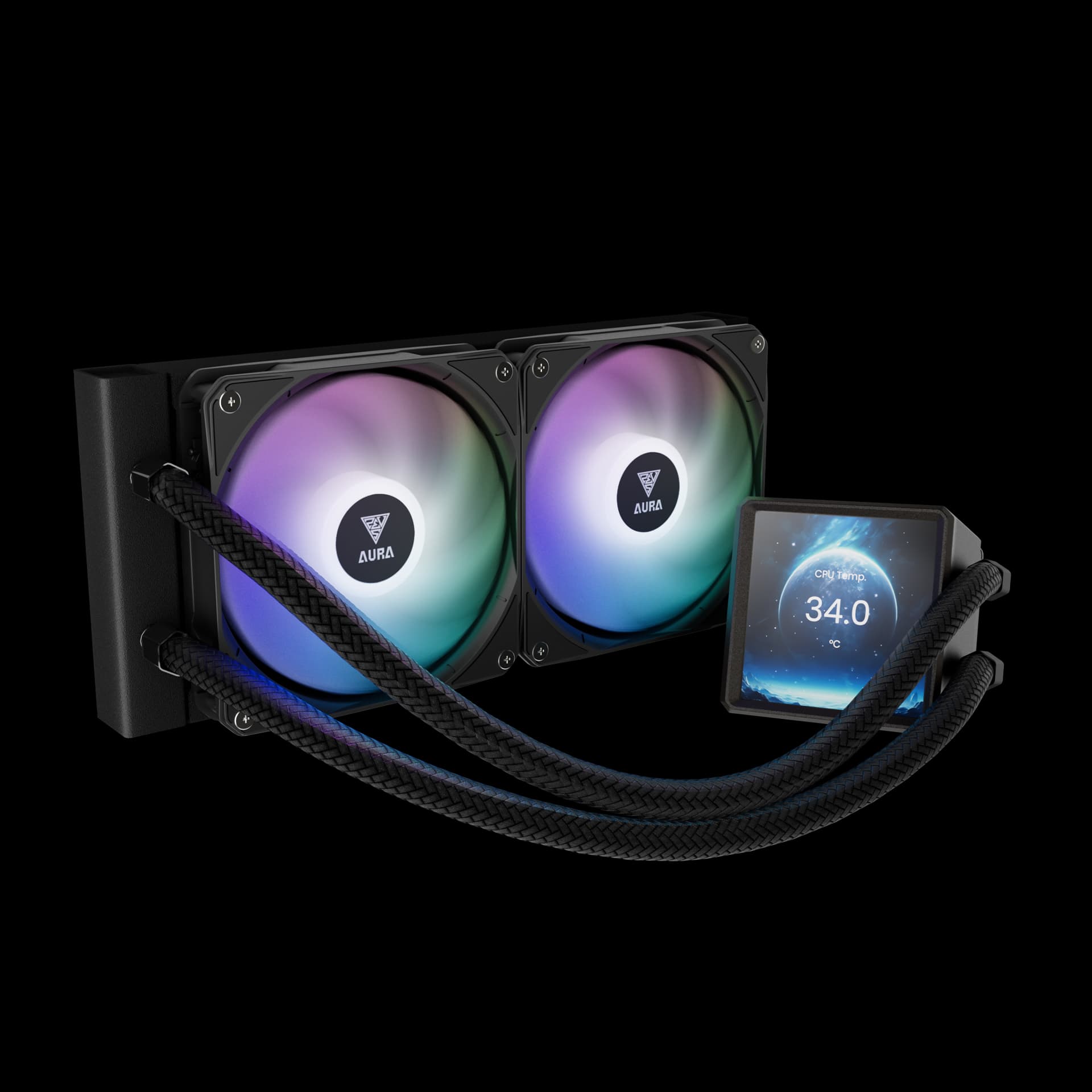 LIQUID COOLER GAMDIAS AURA GL240 LCD 480x480 60Hz