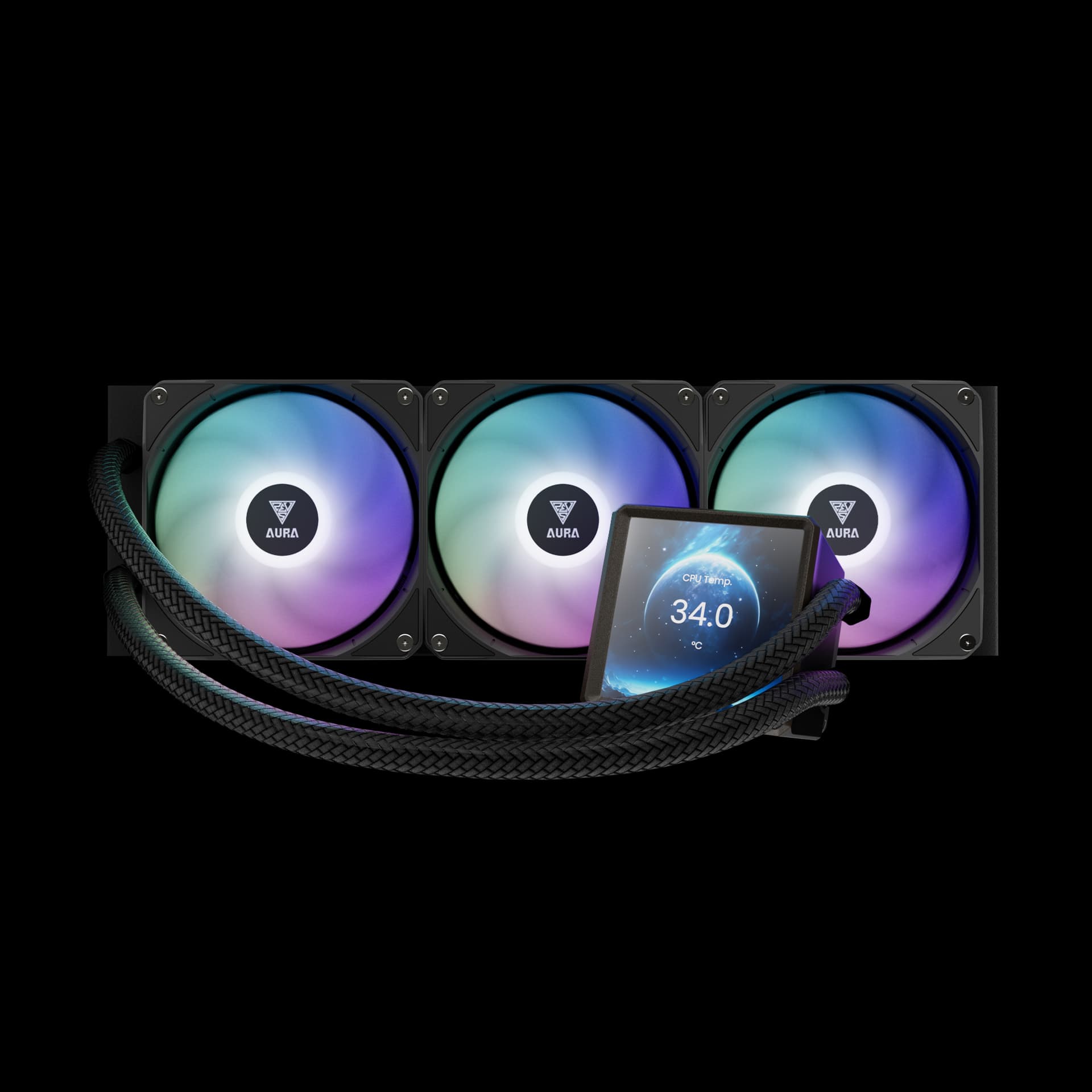 LIQUID COOLER GAMDIAS AURA GL360 LCD 480x480 60Hz