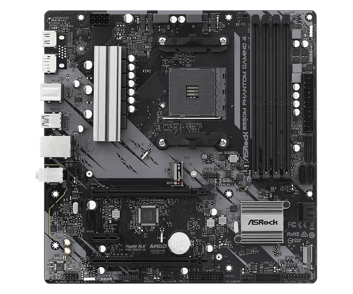 MOTHERBOARD ASROCK B550M PHANTOM GAMING 4 AM4 DDR4 - mATX