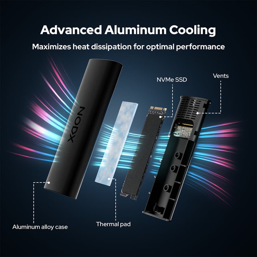 NVMe ENCLOSURE XPAND PLUS NOCTIS E02022 USB-C