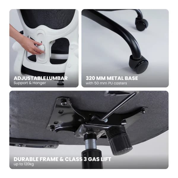 KURSI ERGONOMIC REXUS CHAIR NC2 V2 BREEZY MESH DESIGN