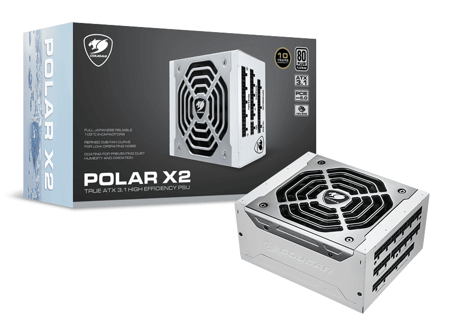 POWER SUPPLY COUGAR POLAR X2 1200 100W 80+ PLATINUM - FULL MODULAR