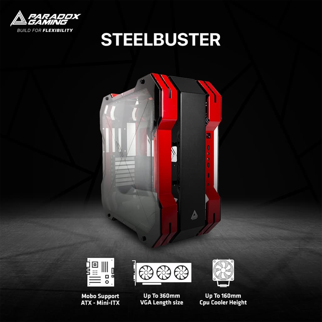 CASING PARADOX GAMING STEELBUSTER MID TOWER - ATX