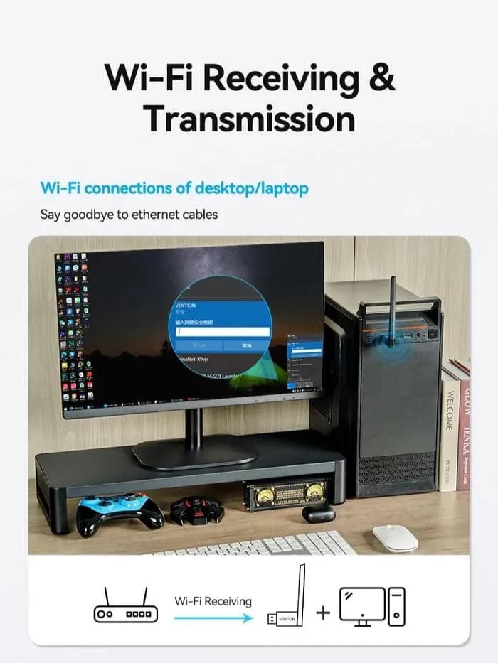 VENTION USB AC650 WI-FI DUAL BAND NETWORK WITH BLUETOOTH - KDUB0
