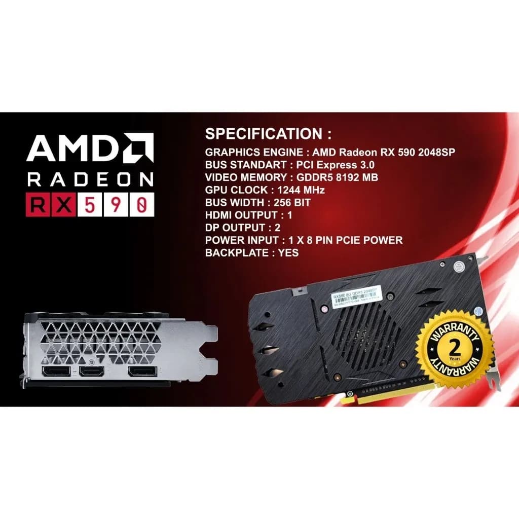 VGA CARD VENOMRX RX 590 8GB DDR5