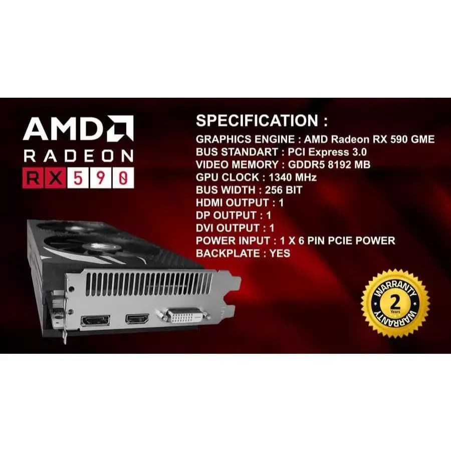 VGA CARD VENOMRX RX 590 8GB DDR5