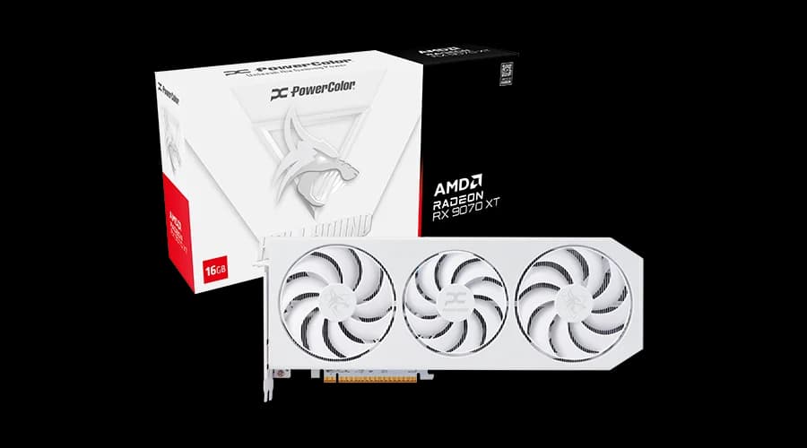 VGA CARD POWERCOLOR HELLHOUND SPECTRAL WHITE RX 9070 XT 16GB GDDR6