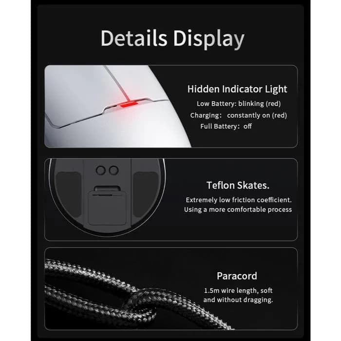 MOUSE AJAZZ AJ159NL SERIES WIRELESS GAMING MOUSE PAW3311 TRI-MODE