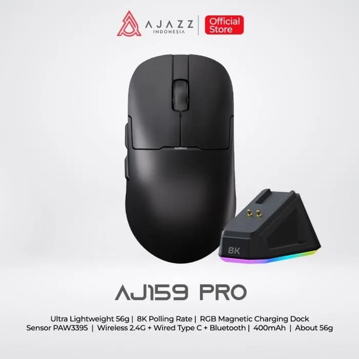 MOUSE AJAZZ AJ159PRO WIRELESS TRI-MODE WITH CHARGING DOCK