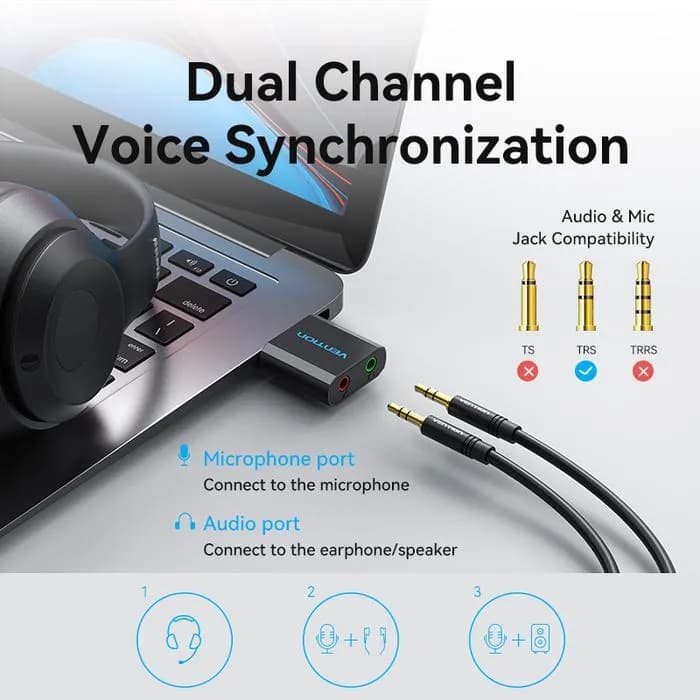 VENTION SOUND CARD AUDIO EXTERNAL S17 USB - VAB-S17-B