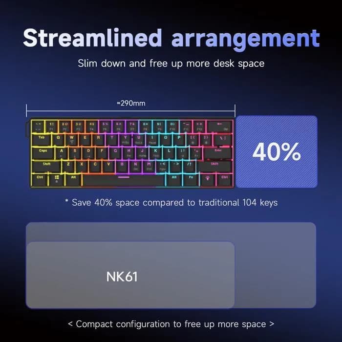 KEYBOARD AJAZZ x NACODEX NK61 WIRED MECHANICAL KEYBOARD 61%