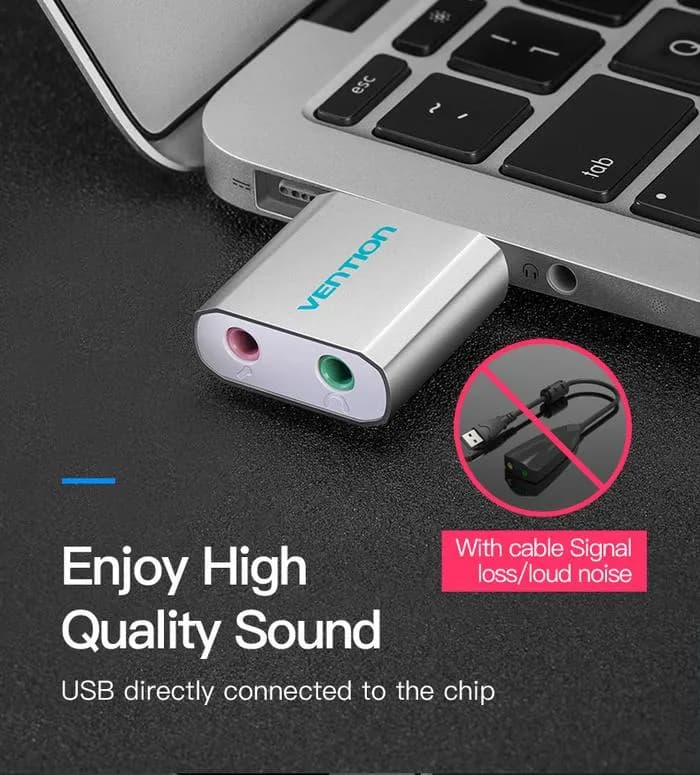 VENTION SOUND CARD AUDIO EXTERNAL S17 USB - VAB-S17-B