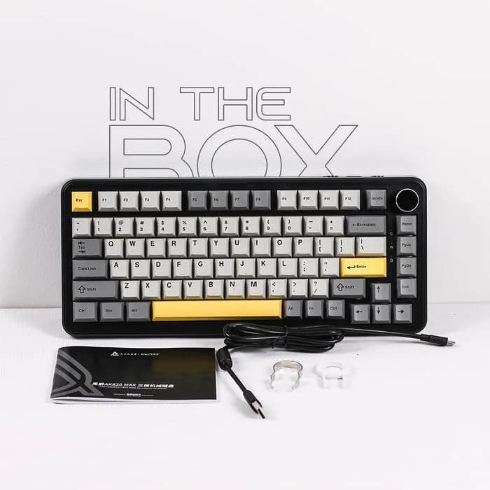 KEYBOARD AJAZZ AK820 MAX 75% MECHANICAL KEYBOARD TRI-MODES RGB VOLUME KNOB