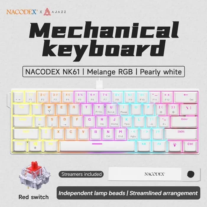 KEYBOARD AJAZZ x NACODEX NK61 WIRED MECHANICAL KEYBOARD 61%