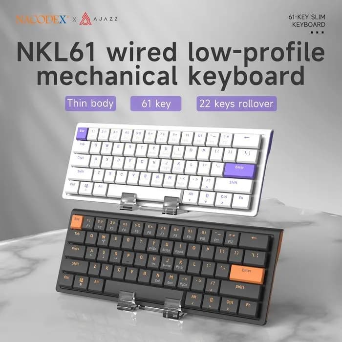 KEYBOARD AJAZZ x NACODEX NKL61 WIRED MECHANICAL KEYBOARD 61% LOW PROFILE
