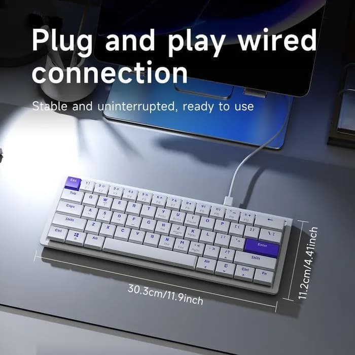 KEYBOARD AJAZZ x NACODEX NKL61 WIRED MECHANICAL KEYBOARD 61% LOW PROFILE