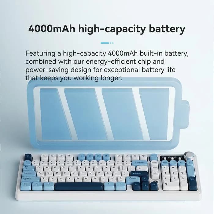 KEYBOARD AJAZZ AF98 PLUS MEMBRANE KEYBOARD WIRELESS TRI MODE CONNECTION RGB