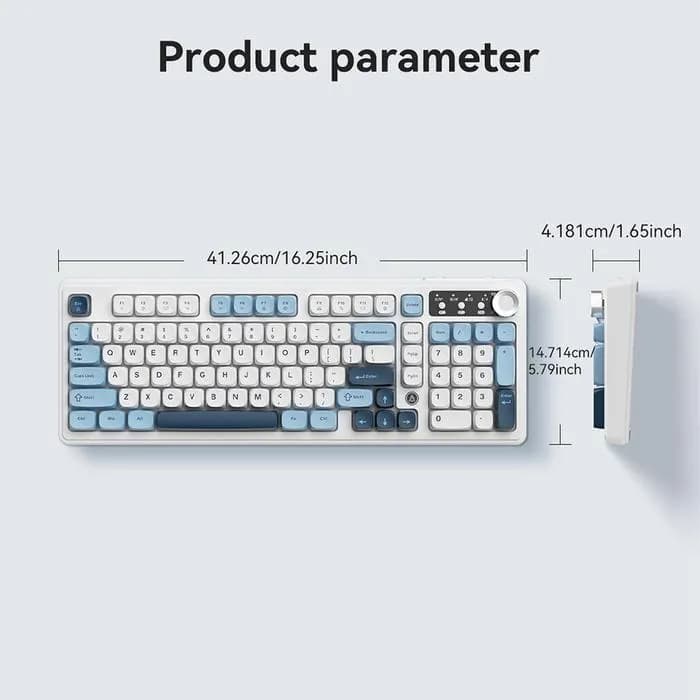 KEYBOARD AJAZZ AF98 PLUS MEMBRANE KEYBOARD WIRELESS TRI MODE CONNECTION RGB