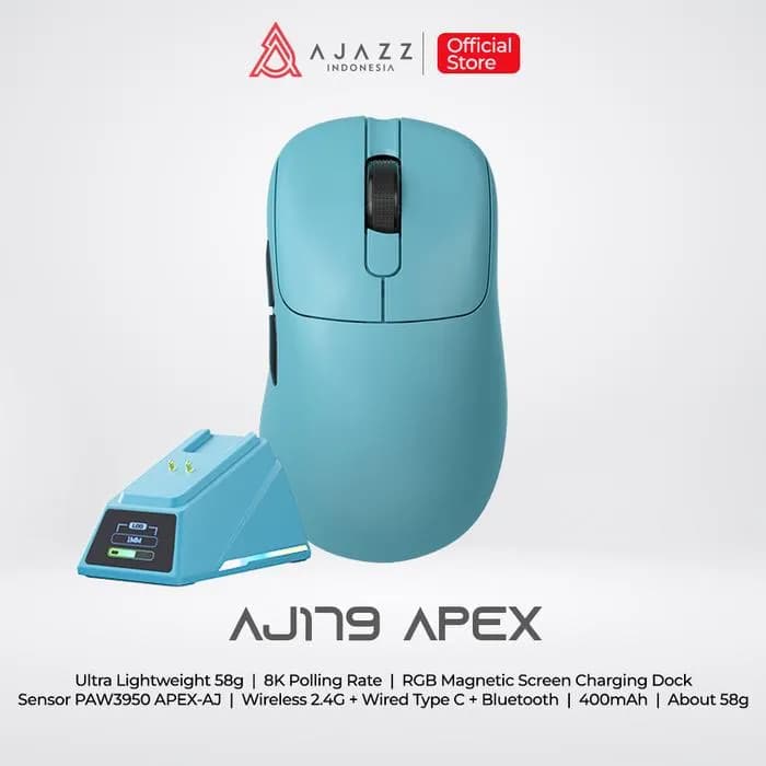 MOUSE AJAZZ AJ179 APEX GAMING MOUSE 8K TRI MODE PAW 3950