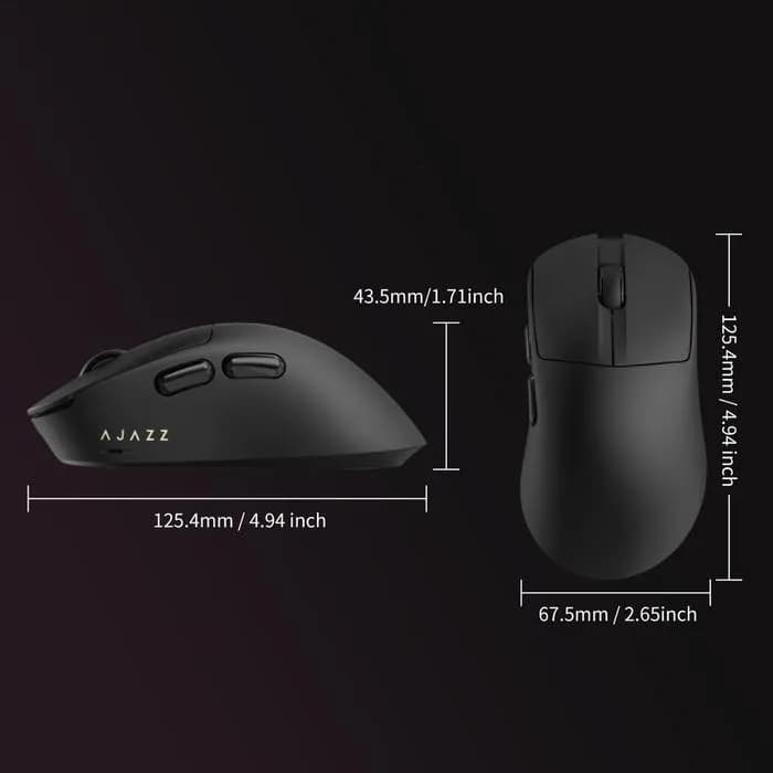 MOUSE AJAZZ AJ179 V2 TITAN WIRELESS GAMING MOUSE PAW3950 RGB WITH CHARGING DOCK