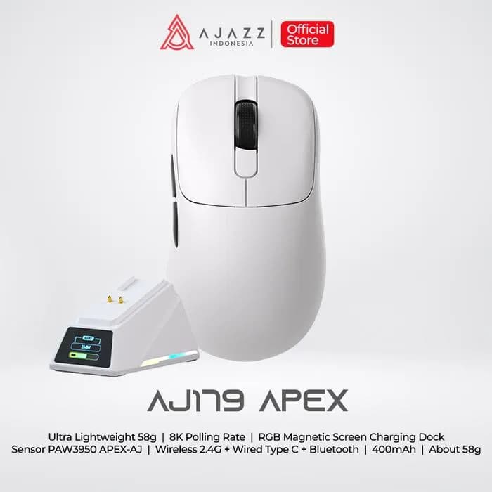 MOUSE AJAZZ AJ179 APEX GAMING MOUSE 8K TRI MODE PAW 3950